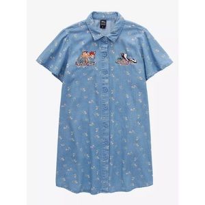 Her Universe Disney Bambi Flower & Bambi Button-Front Dress